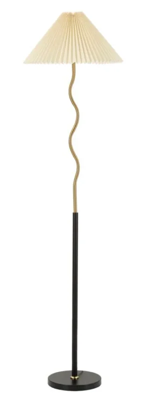Gold Weiss Stehlampe Kristall Akzente Closy Modernes Design