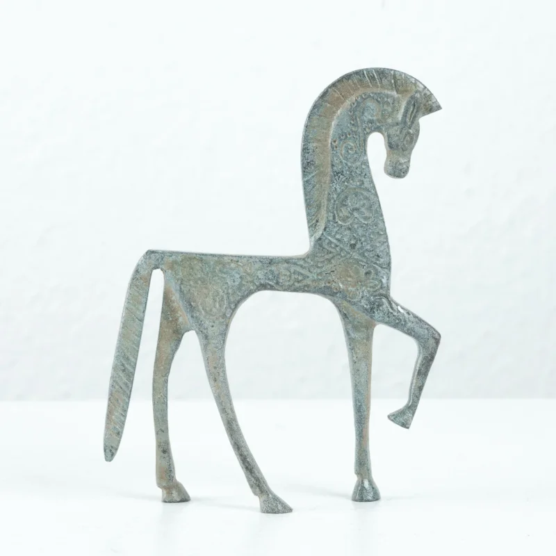 Griechisches Pferd Figur (Bronze, Kleine Statue)