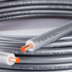 sctubes tubo rame sctubes smisol clim platinum per climatizzazione 50 metri spessore 08 mm con diametro 14 38 12