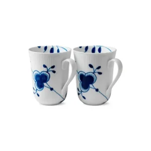 Royal Copenhagen Blau Mega Riflet, 2-pak Krus 36 cl