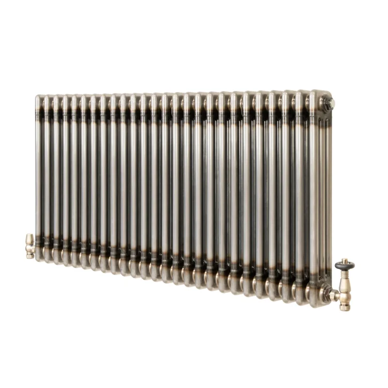 Klassischer 3-Säulen-Heizkörper mit TRV – 600 x 1190 mm - Rohmetall