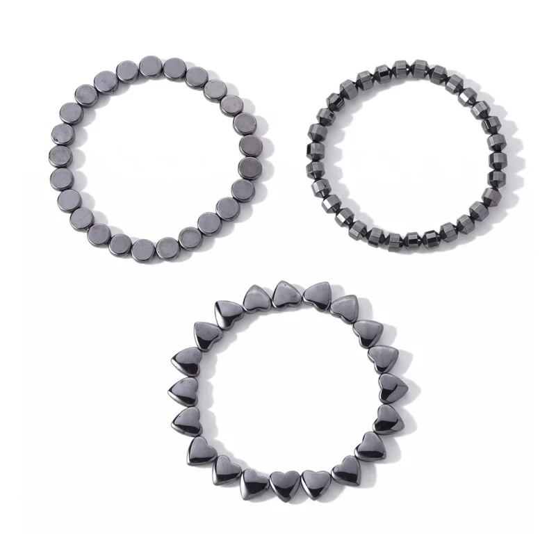 3er-Set Hämatit Armband, flexibles (ca. 18-19 cm) ca. 215,00 ct.