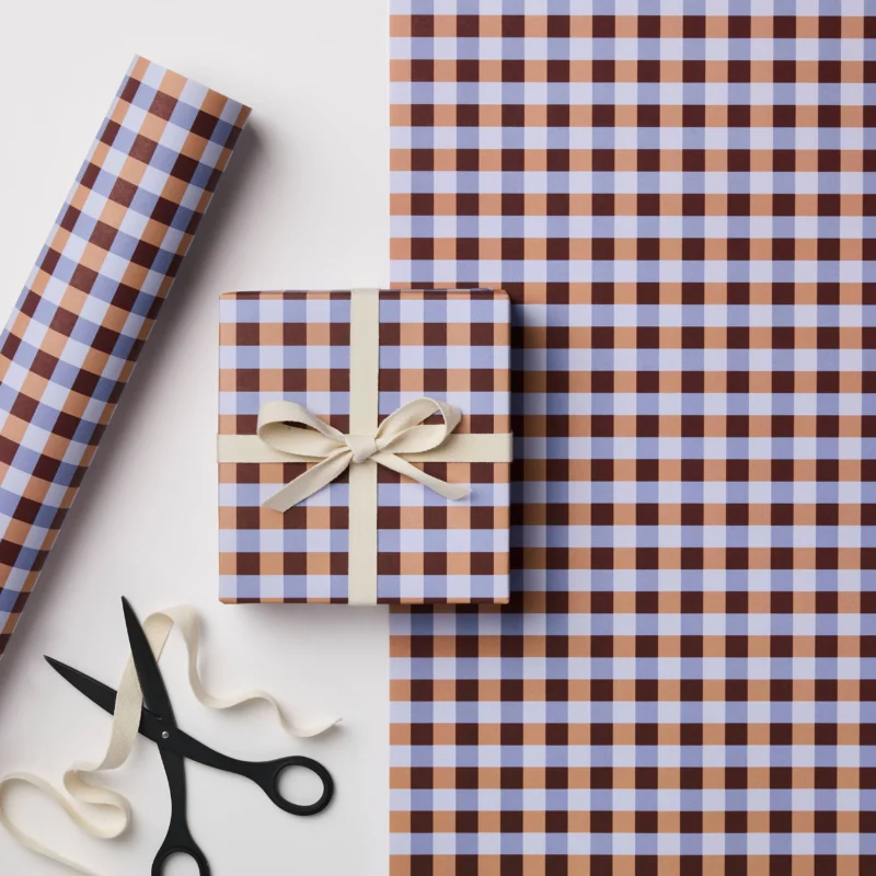 MEHRFARBIGES KARIERTES GESCHENKPAPIER