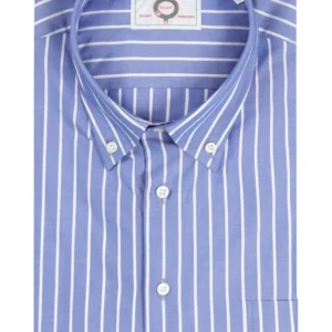 Shirt Button Down | Blauw Wit Streep Fijn