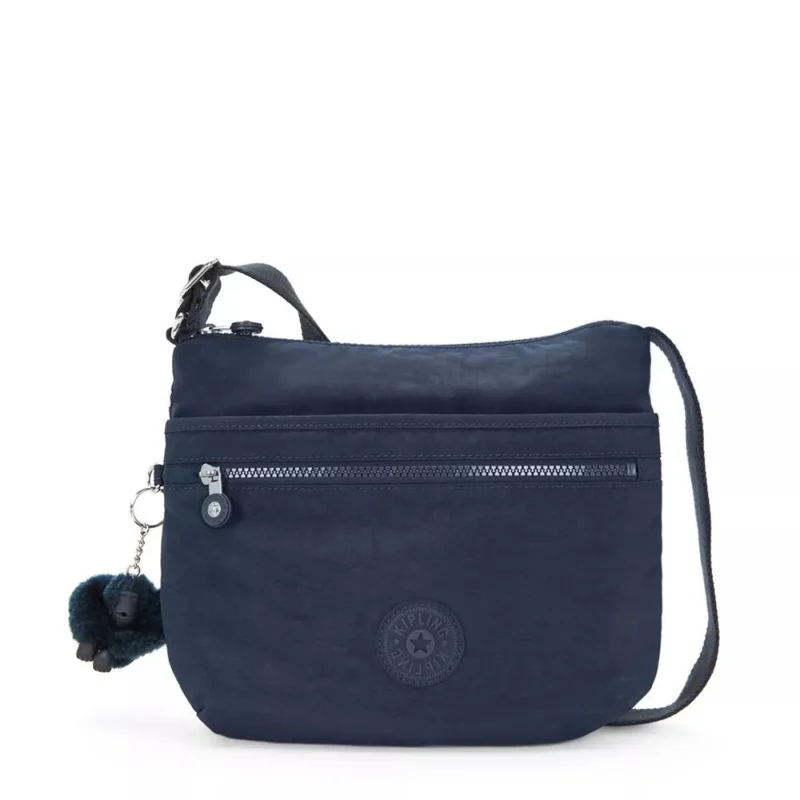Kipling ARTO, Schultertasche, Blue Bleu 2 (blau), leichte Umhängetasche mit Fächern