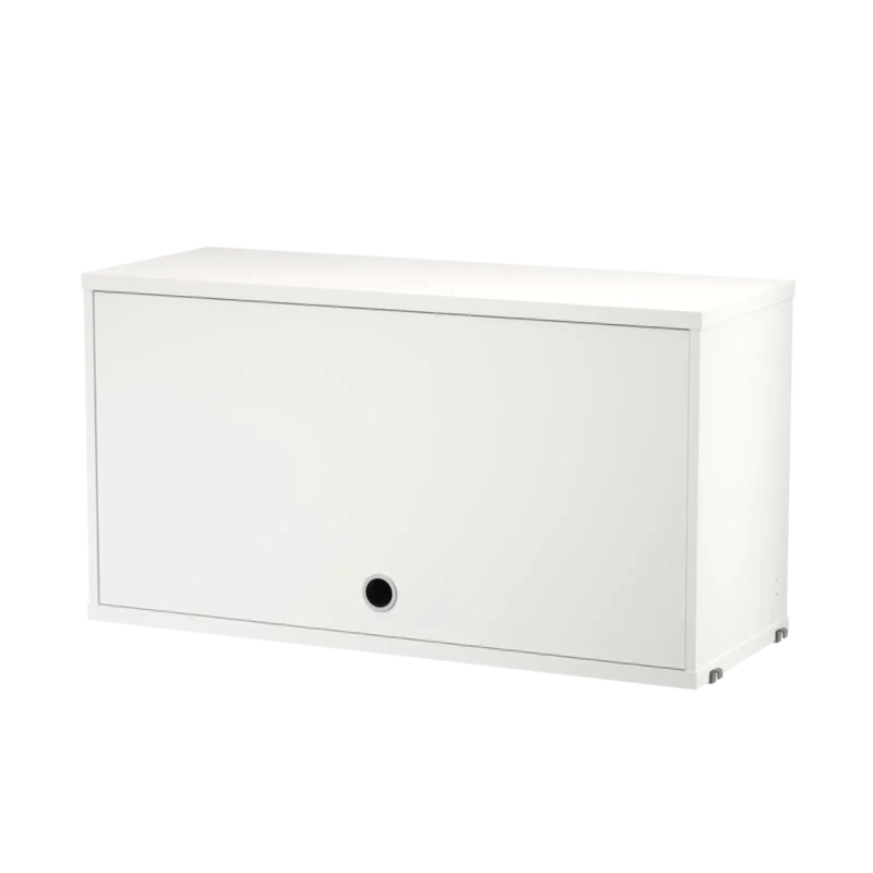 String Furniture Schrank mit Klapptür B78 x T30 x H42, Weiß