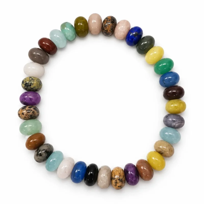 Fancy Erfrischen Mehrfach-Edelstein Armband 16.5 cm ca. 89.10 ct