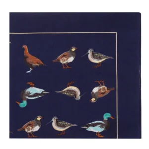 Taschentuch mit Vogelmotiv | Marineblau