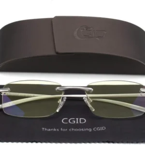 CGID Lesebrille rahmenlos Aluminium-Magnesium Dioptrien +1.25