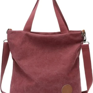 Canvas Schultertasche Damen Groß Multifunktionale Umhängetasche