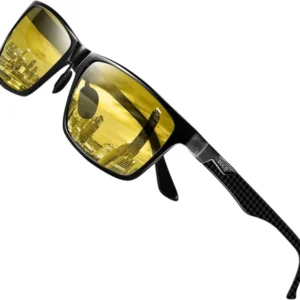 Nachtfahrbrille Kohlefaser Rahmen polarisierte KontrastBrille