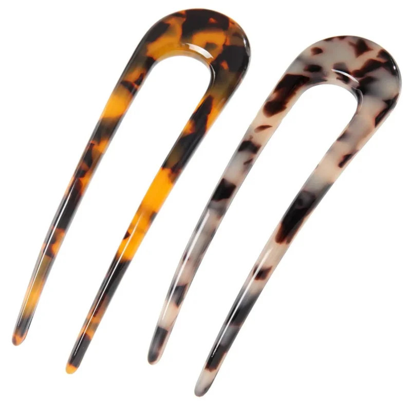 2 Stück Französische Haarnadeln große U-Form Haar Accessoires