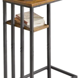 Beistelltisch C-Form Laptoptisch Sofatisch Rollen Industrie-Design