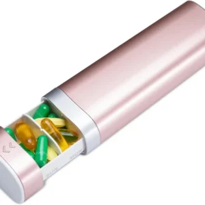 Pillenbox 7 Tage BPA Frei Reise Medikamentenbox Organizer Rosa