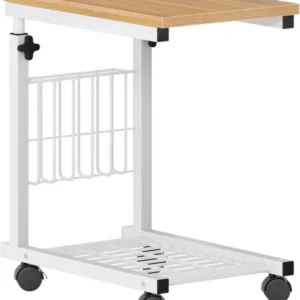 Höhenverstellbarer Laptoptisch mit Rollen und Aufbewahrungstasche