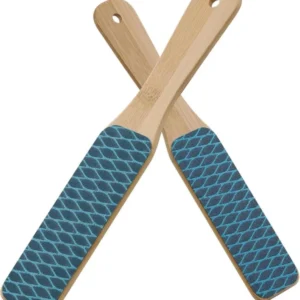 Fußfeile Hornhautentferner Bambusgriff doppelseitiger Fußschrubber