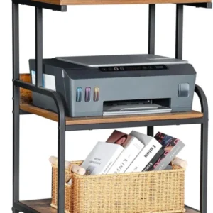 3-stöckiger Druckerwagen mit Rollen und Ablage 50,5 x 40 x 80,5 cm