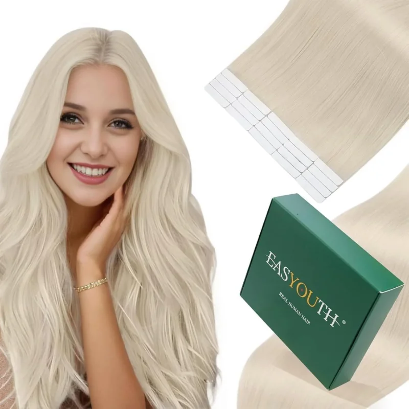 Blond Tape-in Haarverlängerung Echthaar #1000 30cm
