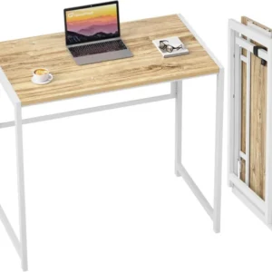 Klappbarer Schreibtisch 80x48 cm Keine Montage erforderlich Beige