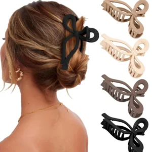 Haarklammer Schleife Schmetterling Hair Clips 4 Stück 11cm