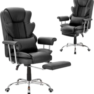 Ergonomischer Bürostuhl PU Leder Tragkraft 230kg Dicker Polsterung