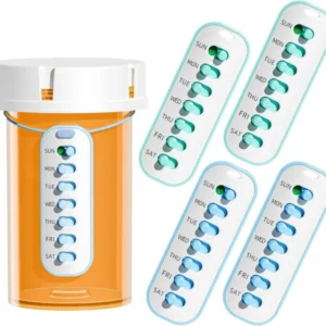 Pillen-Erinnerung Halskette Klebezettel 4er-Pack blau/grün