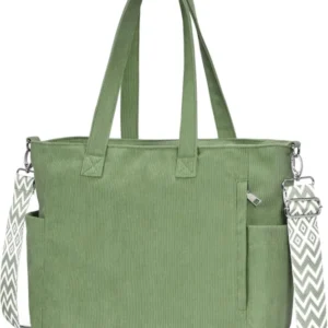 Damen Cord Umhängetasche Shopper große Handtasche Tote Bag