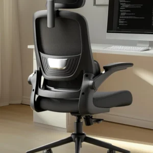 Ergonomischer Bürostuhl mit verstellbarer Lendenstütze und Kopfstütze