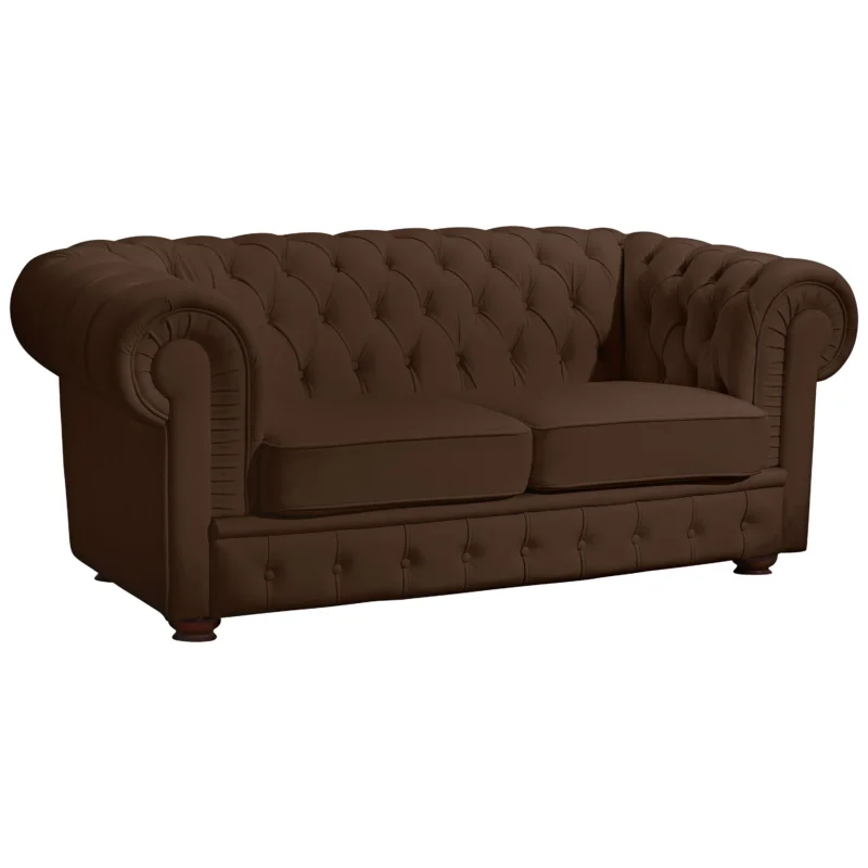 Max Winzer Bridgeport Sofa 2-Sitzer – Kunstleder braun