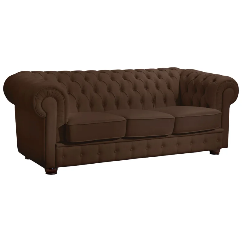 Max Winzer Bridgeport Sofa 3-Sitzer 3-get. – Kunstleder braun