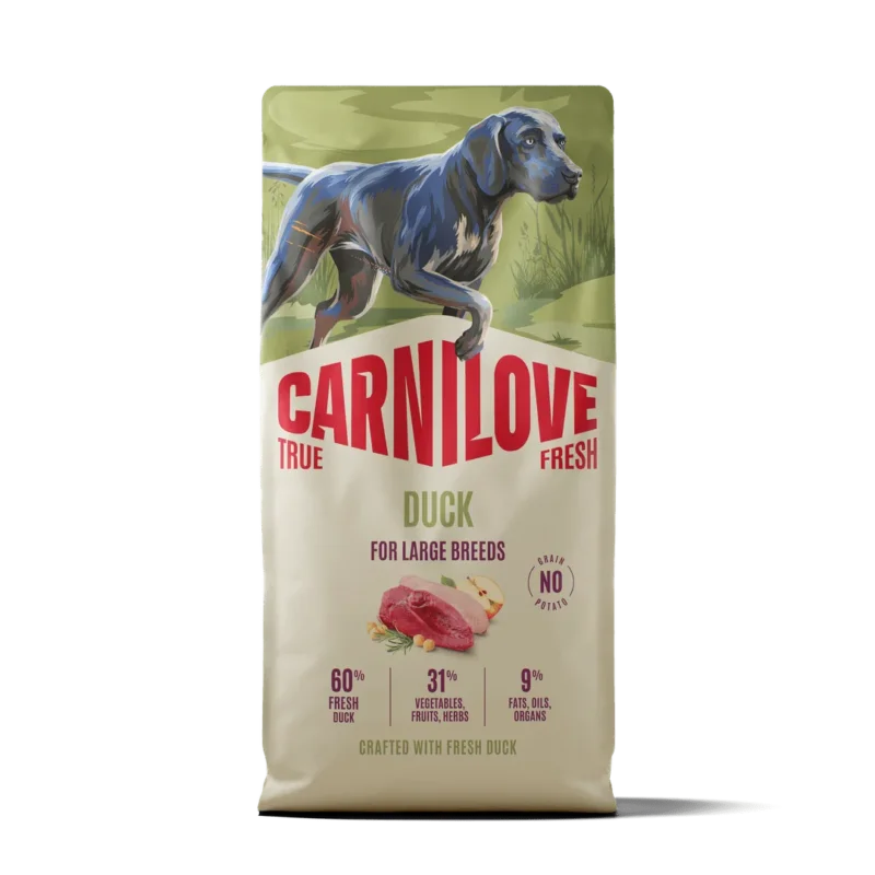 Carnilove True Fresh Ente Trockenfutter für ausgewachsene große Hunde