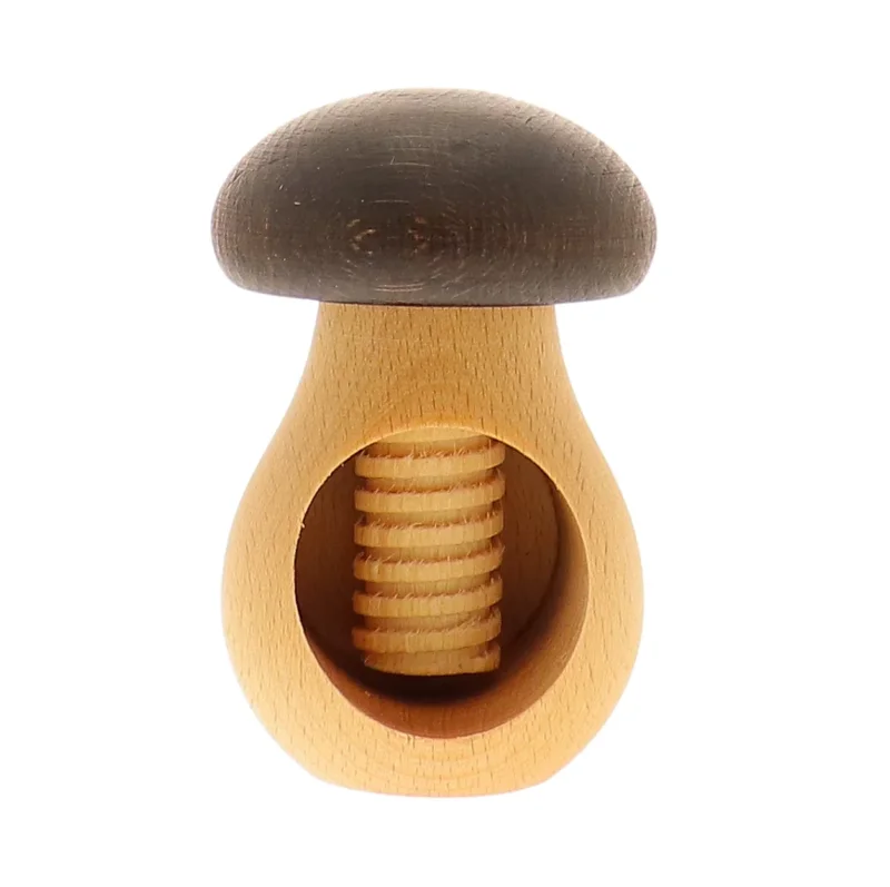 Hofmeister Nussknacker mit Schraubgewinde aus Buche - 10cm