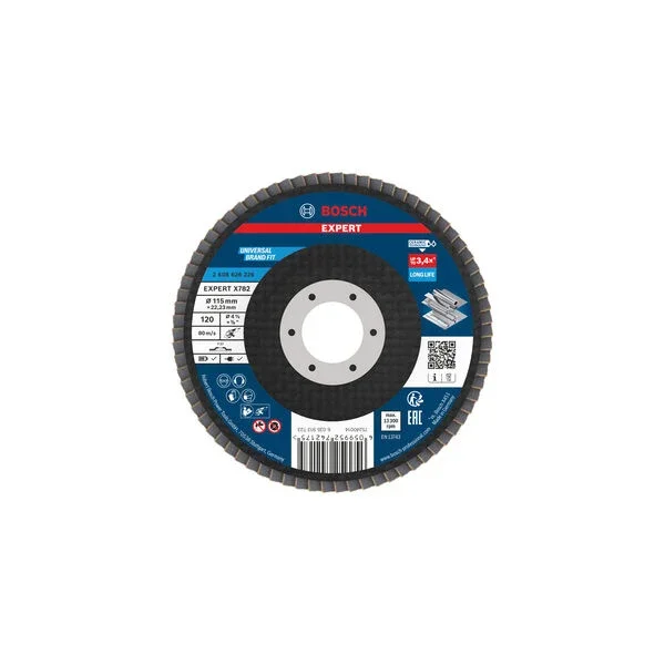 Produktbild von Fächerschleifscheibe 115 mm K120 EXPERT X782 gerade GF T27