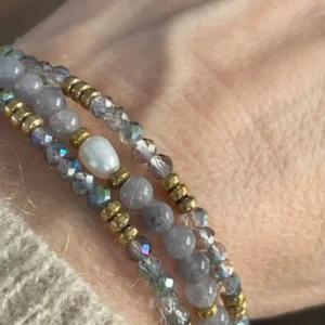 Armband Leah Lavendel/Stone – Set mit 3 Stück