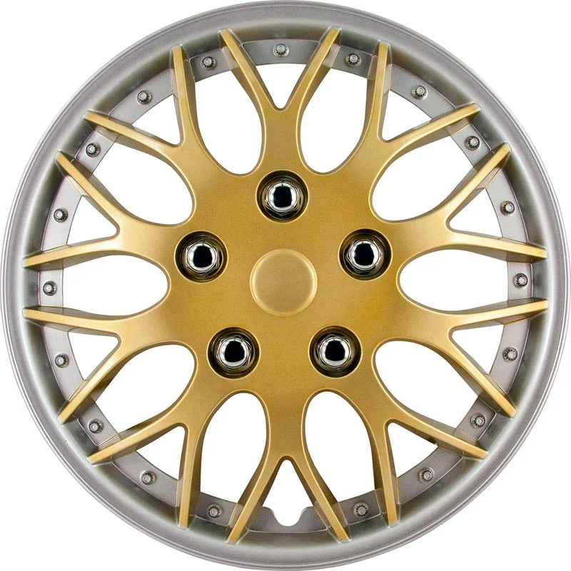 AutoStyle, Satz Radzierblenden Missouri 15-Zoll Gold/Silber unrandet, ABS