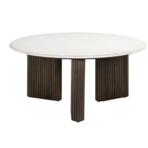 Stil-Ambiente Couchtisch Maymor 90Ø Mangoholz Braun & Marmor Weiß-4262466872096-www.Stil-Ambiente.de-7773-R
