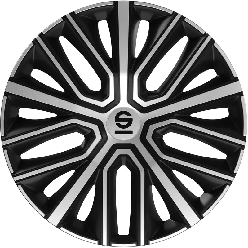 Sparco, Radkappen Modena, Schwarz/Silber, 16-Zoll, 4 Stück