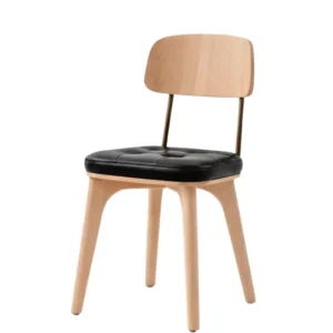 Utility Chair V Oak natural Bellagio Black 7925 von Stellar Works