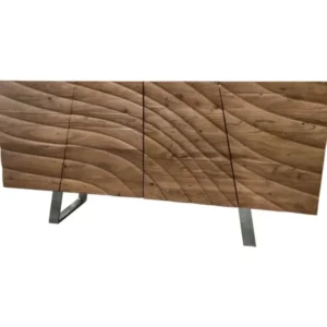 Sideboard WAVES Massives Sideboard Akazienholz - Handgefertigter aufwendige 3D