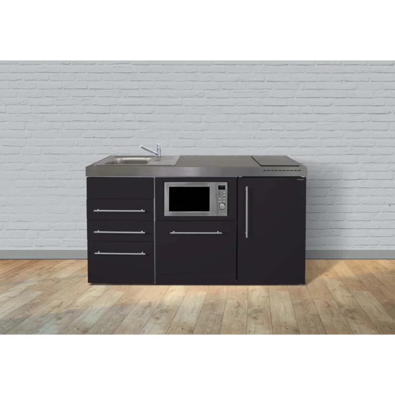 Stengel - Mini-Küche Miniküche Premiumline MPGSMS3SM160KSGKFlBr Schwarz matt