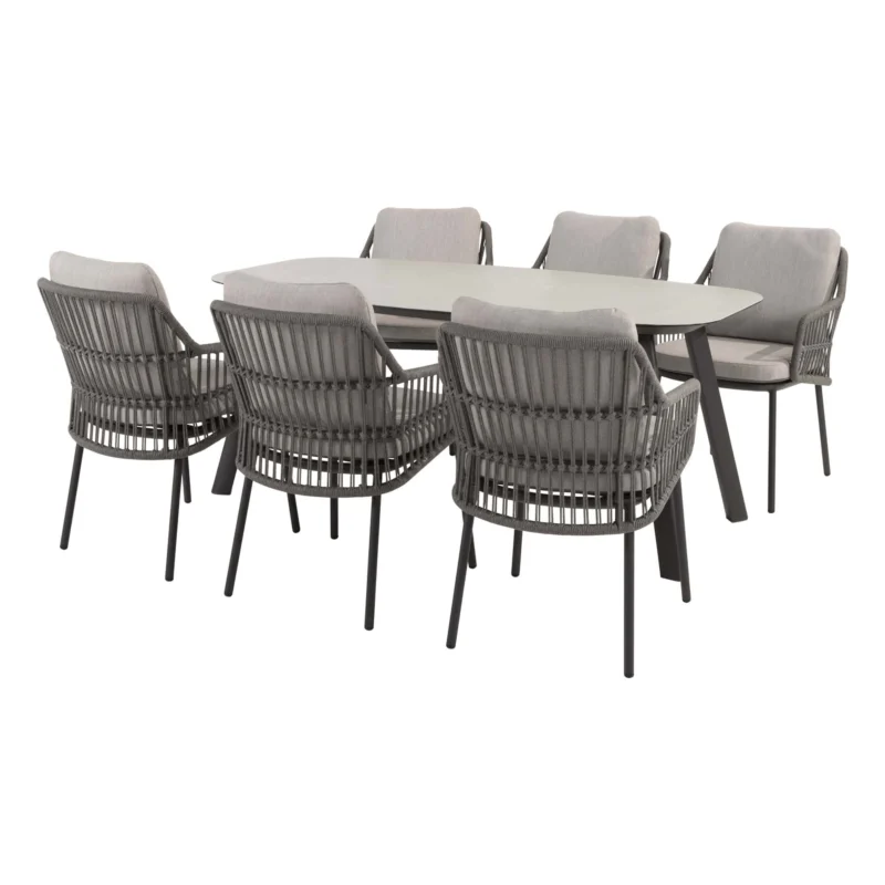 Taste 4SO Diningset Alicante-Manolo anthrazit 240x103cm 7-teilig