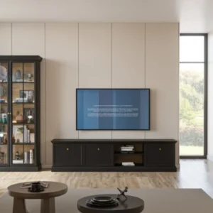 Livento Wohnzimmer-Set 3-teilig – Elegante Wohnmöbel im klassischen Design in Graphit