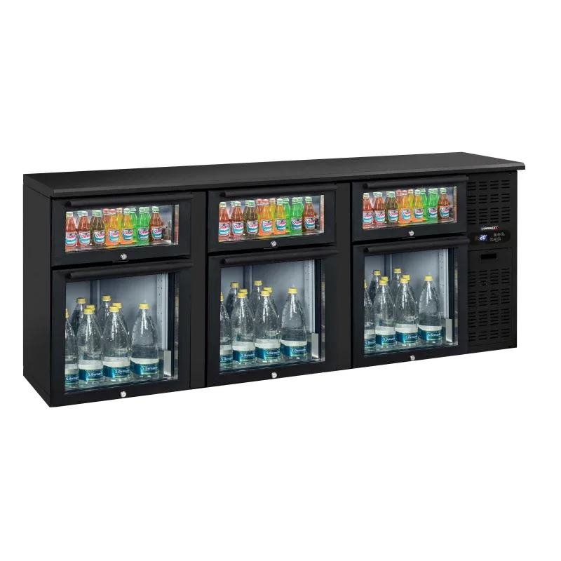 Casselin Barkühlschrank 3 x 2 gemischte Glas Schubladen