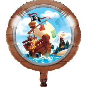 Ballon en aluminium trésor de pirate pour fête d'anniversaire avec motif de bateau et de coffre au trésor