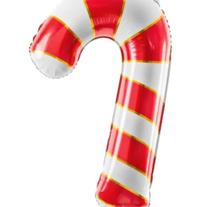Ballon géant en aluminium sucre d'orge pour décoration Noël rouge et blanc