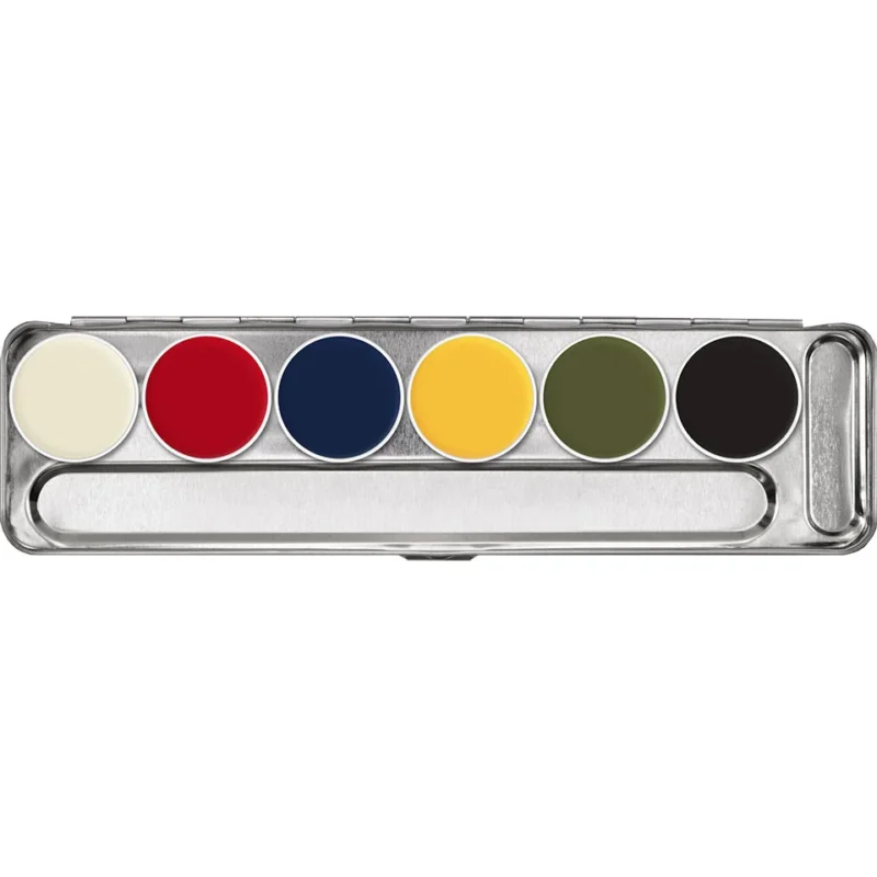 KRYOLAN Spezialteint für Gummiplastiken Palette 6 Farben - A – für Latex und Maskenbau, 20ml