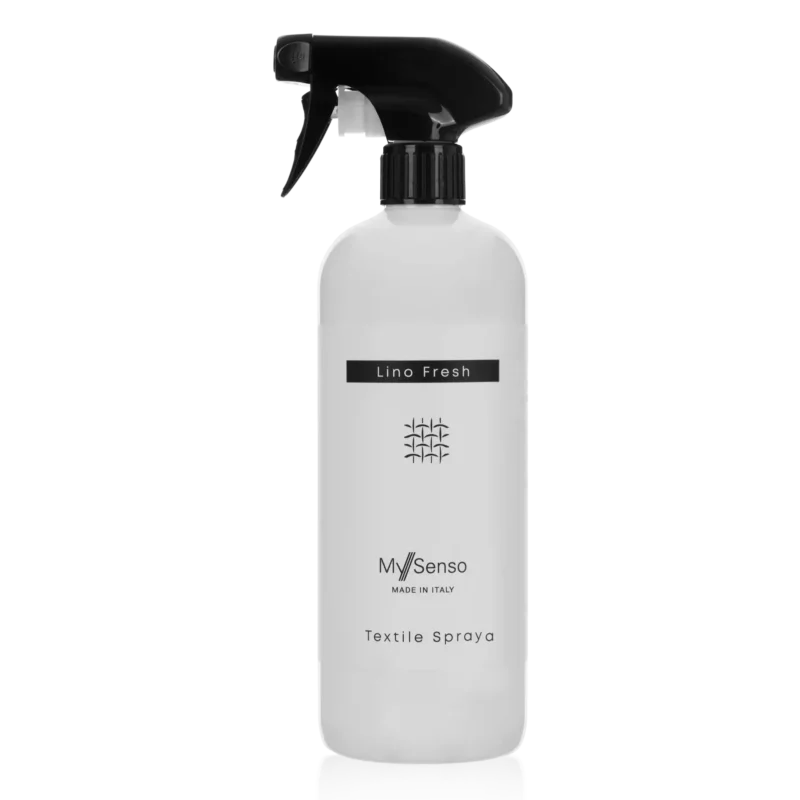 MY SENSO Textil Spray Lino Fresh – Textilspray mit frischen Zitrus- und Blütennoten, 750ml, Flasche mit Sprühkopf
