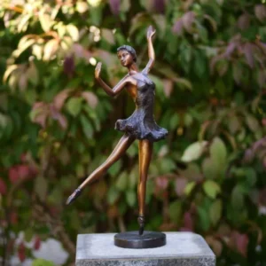 Bronzen beeld Ballerina bruin 51x12x28cm - Doika - Bronzen beeld - Doika - 5410807013182 - AN1318BR-B