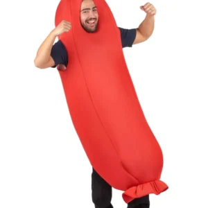 Déguisement saucisse pour adulte rouge