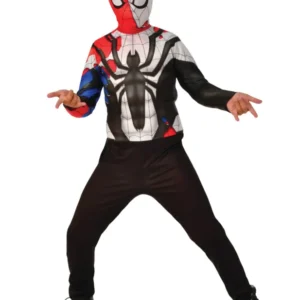 Déguisement Spiderman venomisé pour enfant rouge blanc et noir